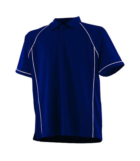 Polo Performance Homme Bleu Marine Blanc Finden & Hales
