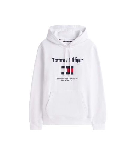 Sweat À Capuche Homme Blanc Tommy Hilfiger
