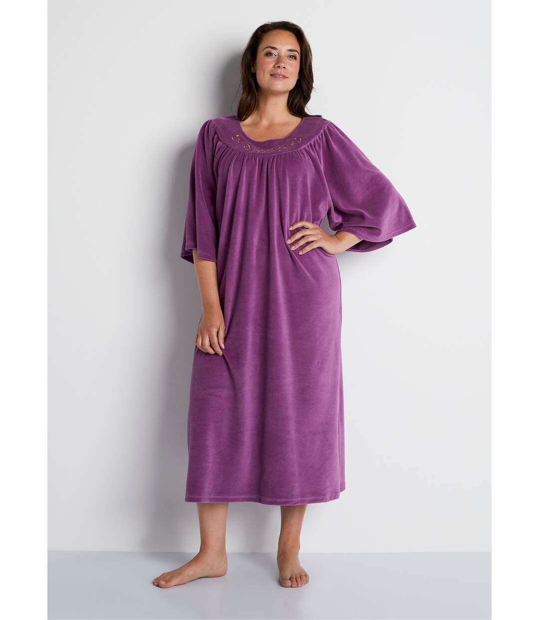 Robe d'hôtesse en velours-1