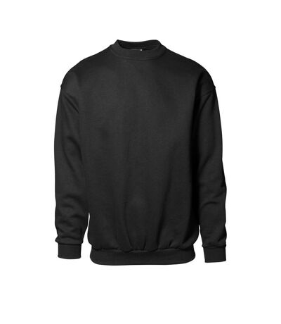 ID Unisex Classic Unisex Round Neck Sweatshirt (Black) - UTID123