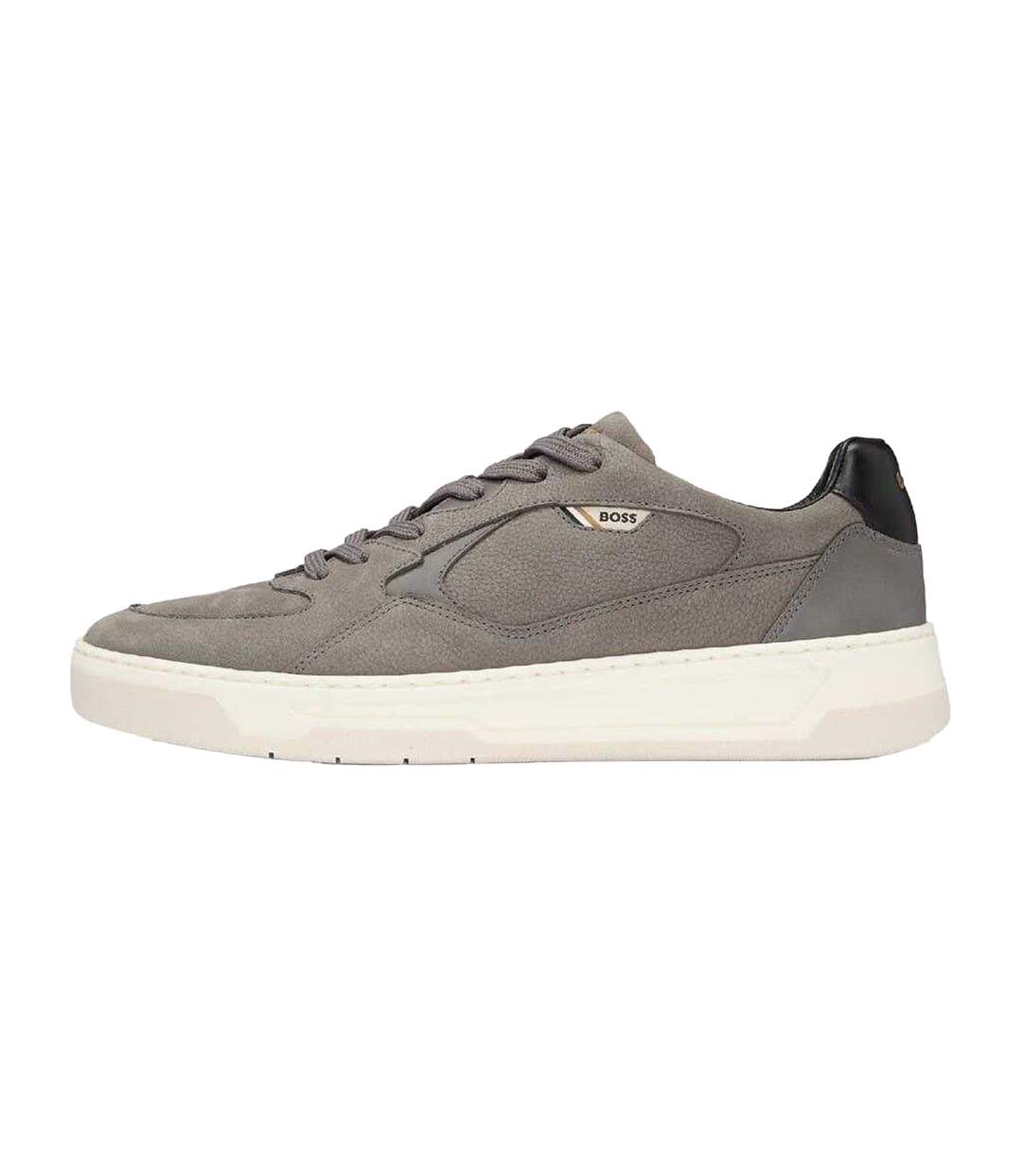 Mens Baltimore Canvas Trainers Medium Grey Boss-3