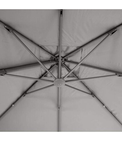 Parasol déporté carré Eléa - Inclinable - L. 300 x l. 300 cm - Gris ardoise et graphite