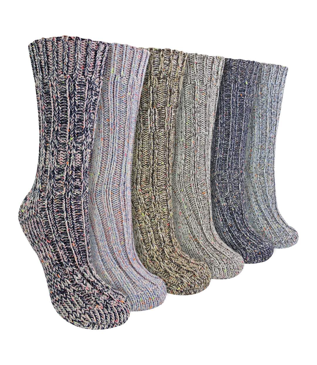 Lot de 6 paires de chaussettes en alpaga pour femme-1