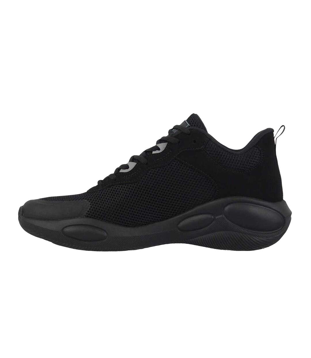 Mens Crossover Mesh Basketball Trainers Black Charcoal Everlast-2