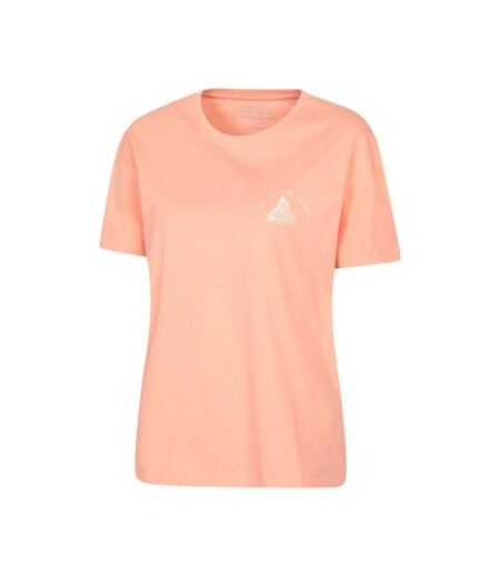 Womens/ladies Techy Mountain Relaxed Fit T-shirt Light Pink Mountain Warehouse