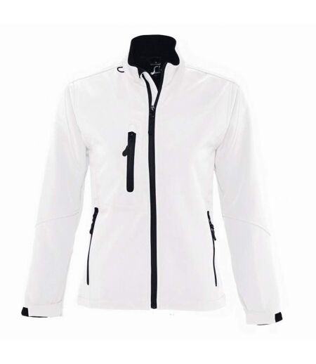 SOLS Womens/Ladies Roxy Soft Shell Jacket (Breathable, Windproof And Water Resistant) (White) - UTPC348