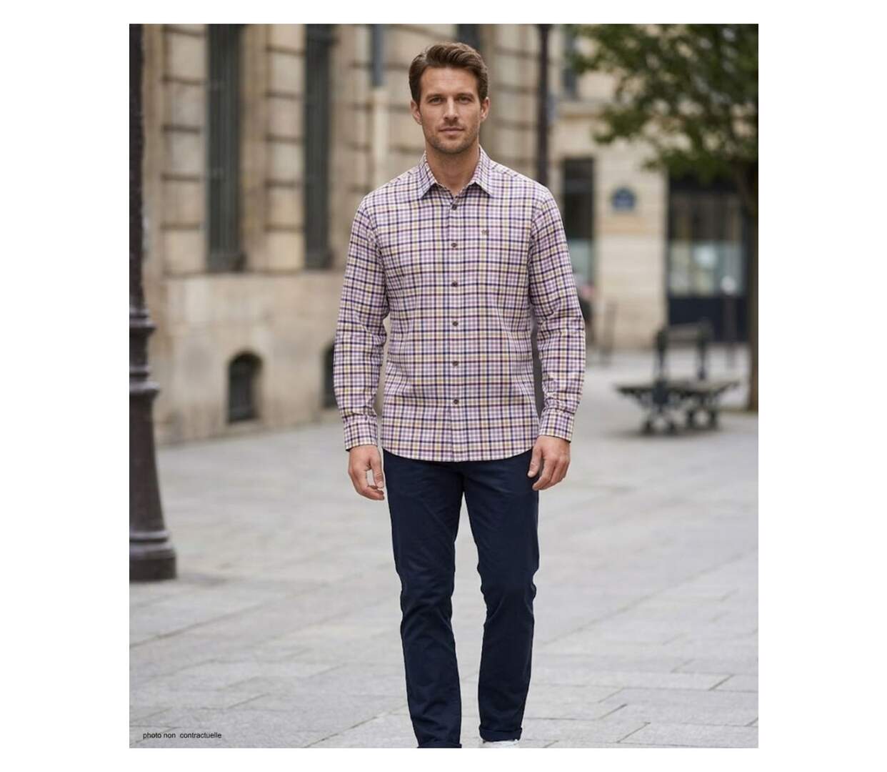 CHALLENGER TINTIN1 - Chemise à carreaux en Coton gratté pour un confort thermique optimal-5