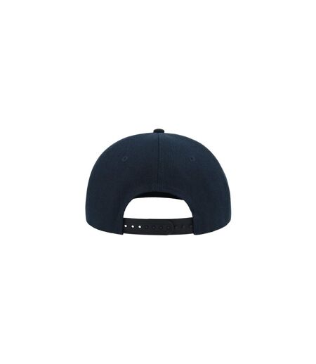 Atlantis Snap Back Flat Visor 6 Panel Cap (Navy/Red) - UTAB213