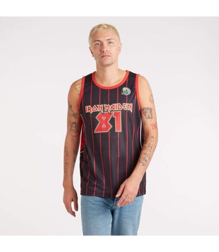 Amplified Mens Killers Iron Maiden Basketball Jersey (Black/Red) - UTGD1007