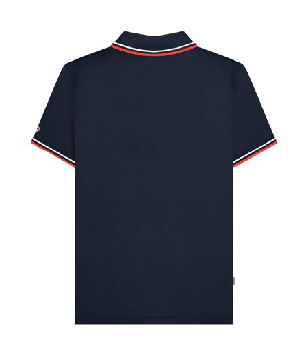 Polo ss25 homme bleu marine foncé / blanc / rouge Lambretta