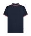 Polo ss25 homme bleu marine foncé / blanc / rouge Lambretta-2