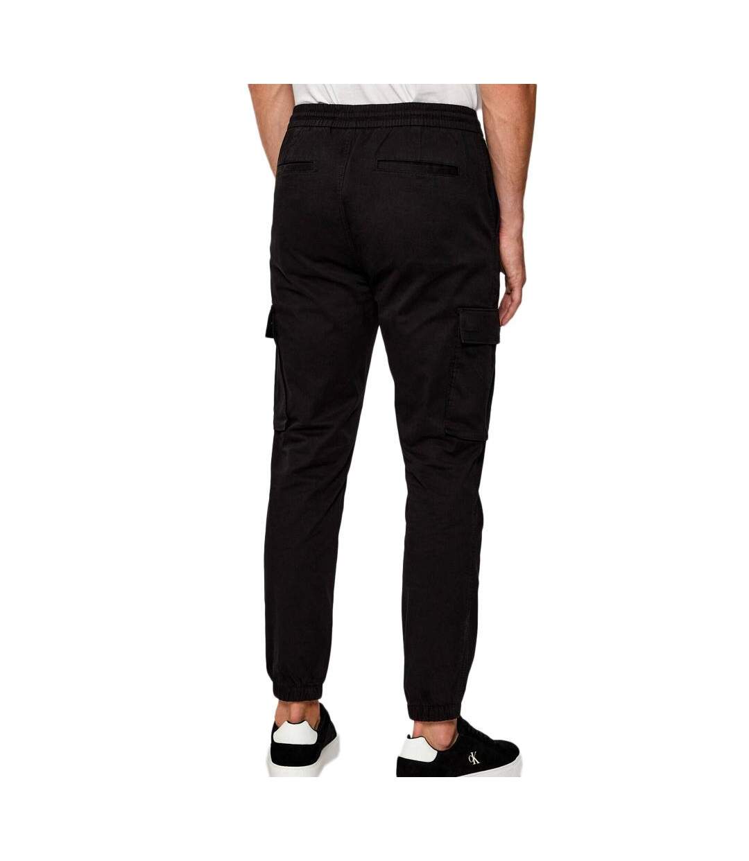 Pantalon cargo noir homme calvin klein jeans skinny comfort cotto-2
