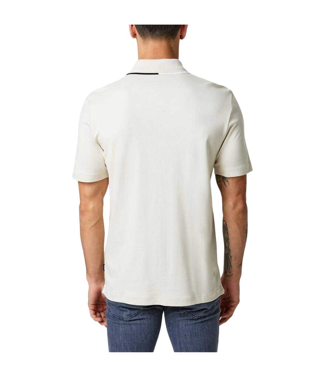 Polo Décontracté Homme Blanc Boss-3