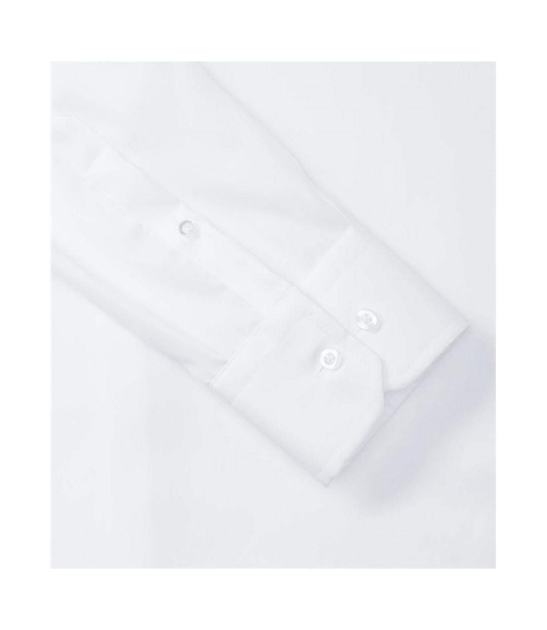 Chemise À Manches Longues Sans Repassage Homme Blanc Russell-3
