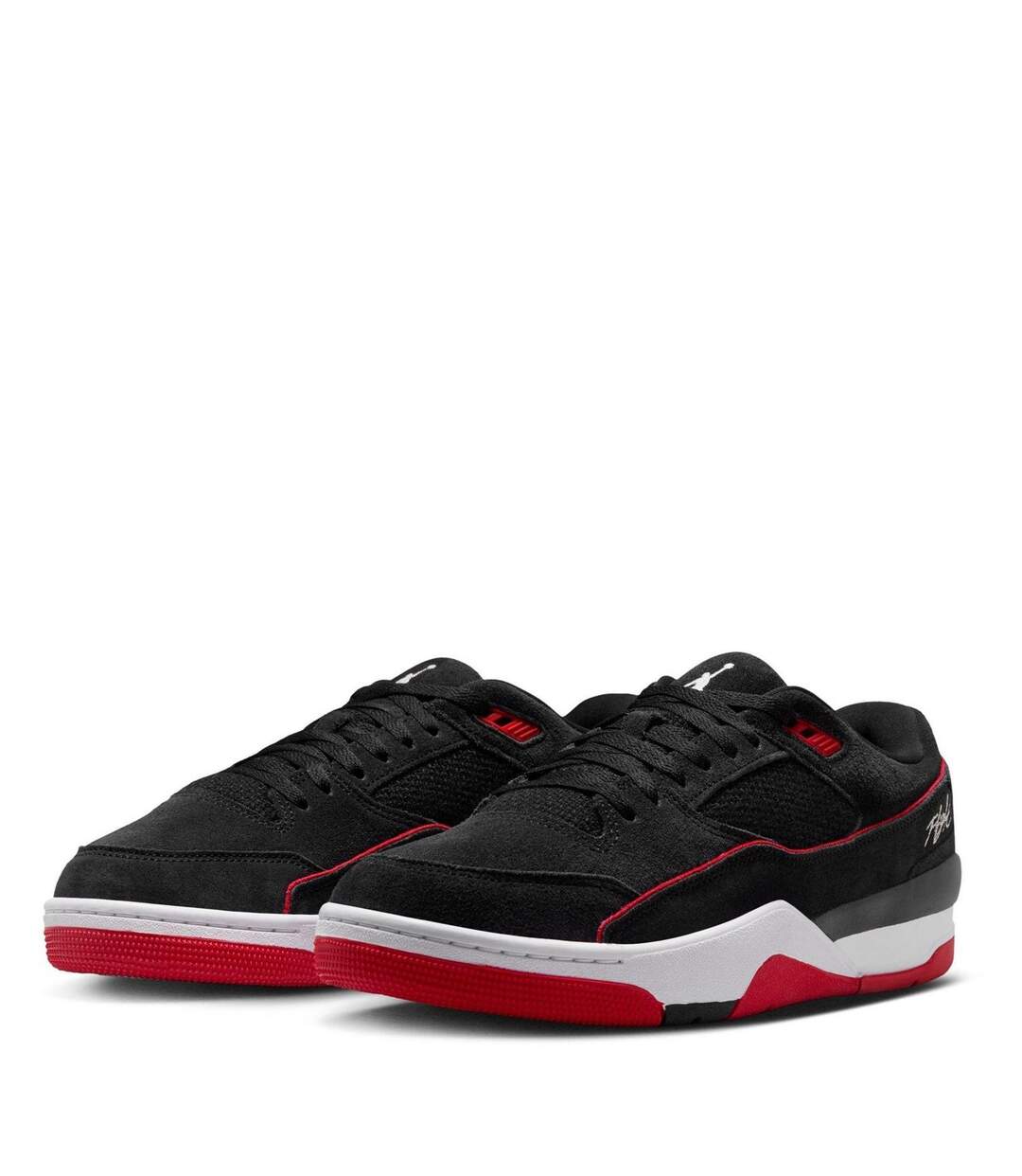 Mens Air Jordan Mesh Basketball Shoes Black White Red Nike-4
