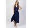 Robe longue coupe droite SERAPHINE bleu marine Coton Du Monde-2