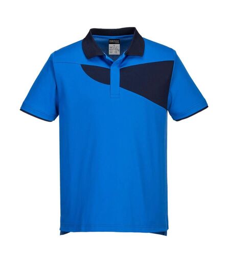 Portwest Mens Cotton Active Polo Shirt (Royal Blue/Navy) - UTPW229