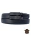Ceinture en cuir homme cuir  vachette de couleur noir - Sangle réglable-1