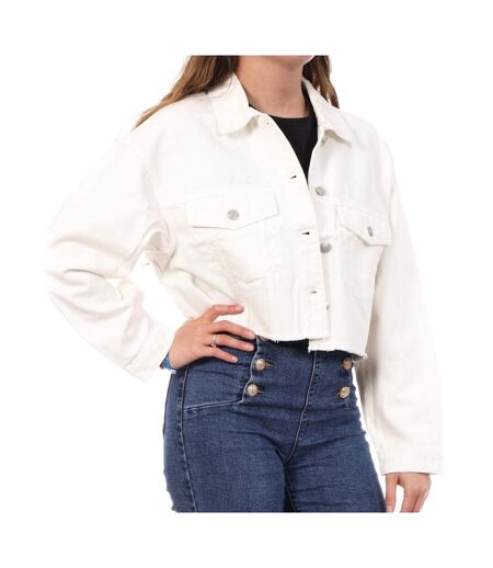 Veste en jean blanc femme jennyfer vropy