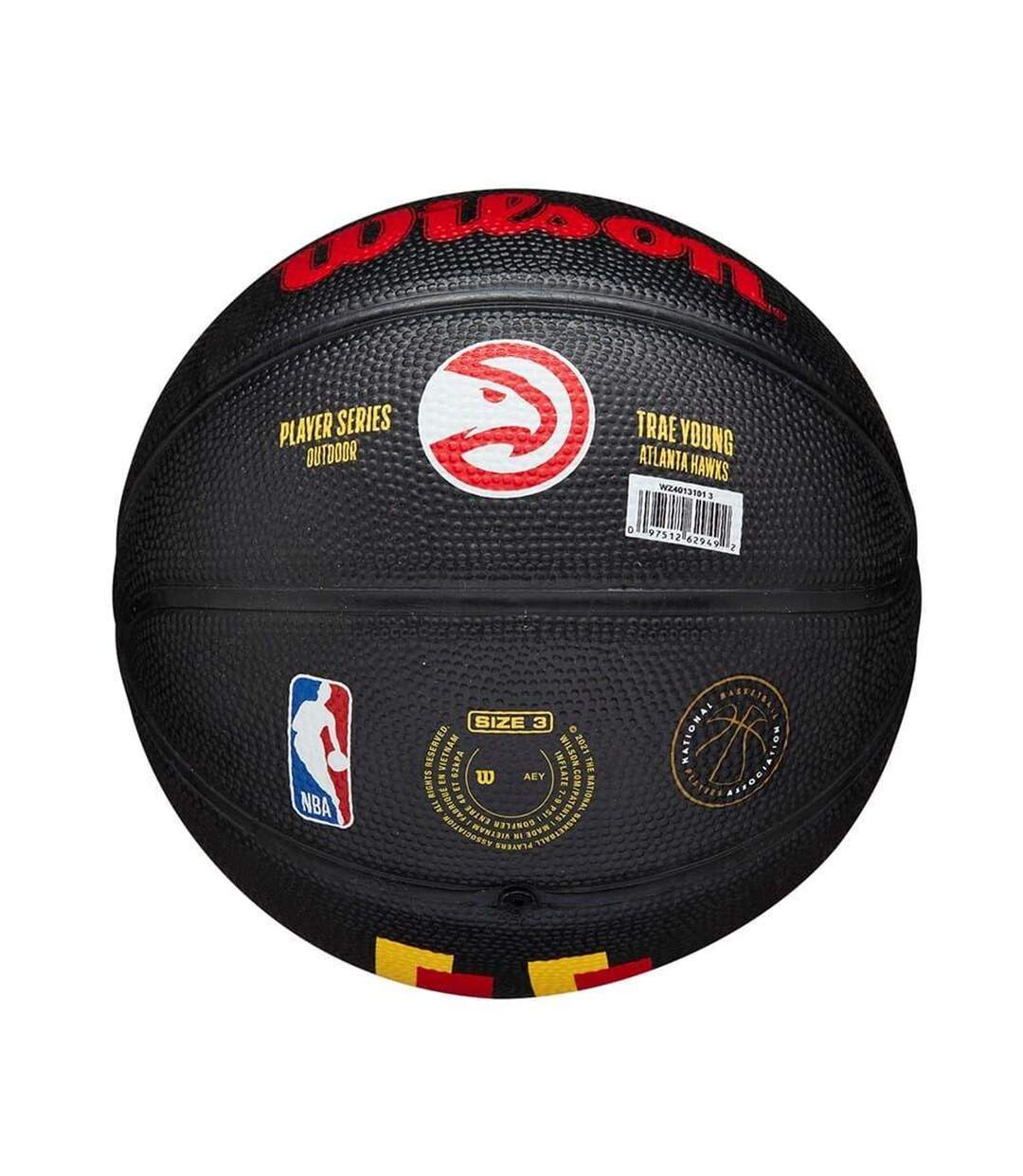 Mini Ballon De Basket Motif/style Joueur Taille 3 Noir Wilson-2