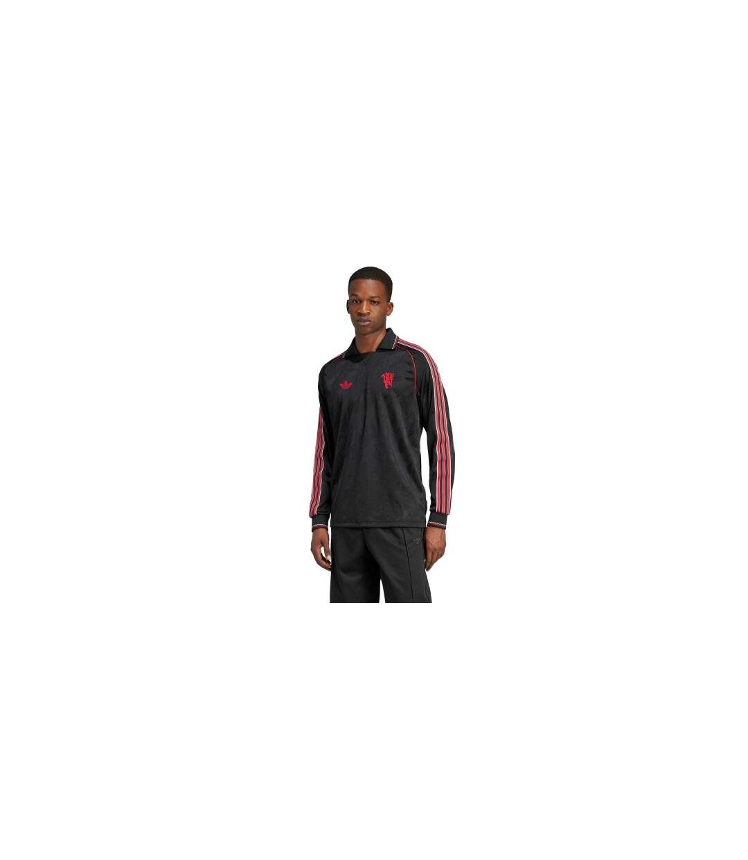 Maillot Manches Longues Motif/style Manchester United Fc Homme Noir Adidas-1
