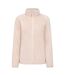 Womens/ladies teddy fleece full zip jacket beige Mountain Warehouse-1