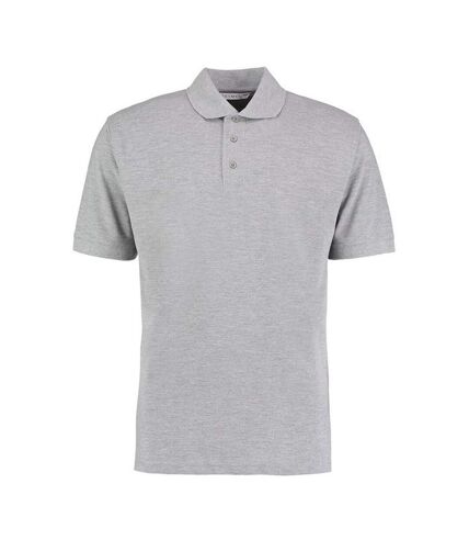 Mens klassic superwash 60°c classic polo shirt heather grey Kustom Kit