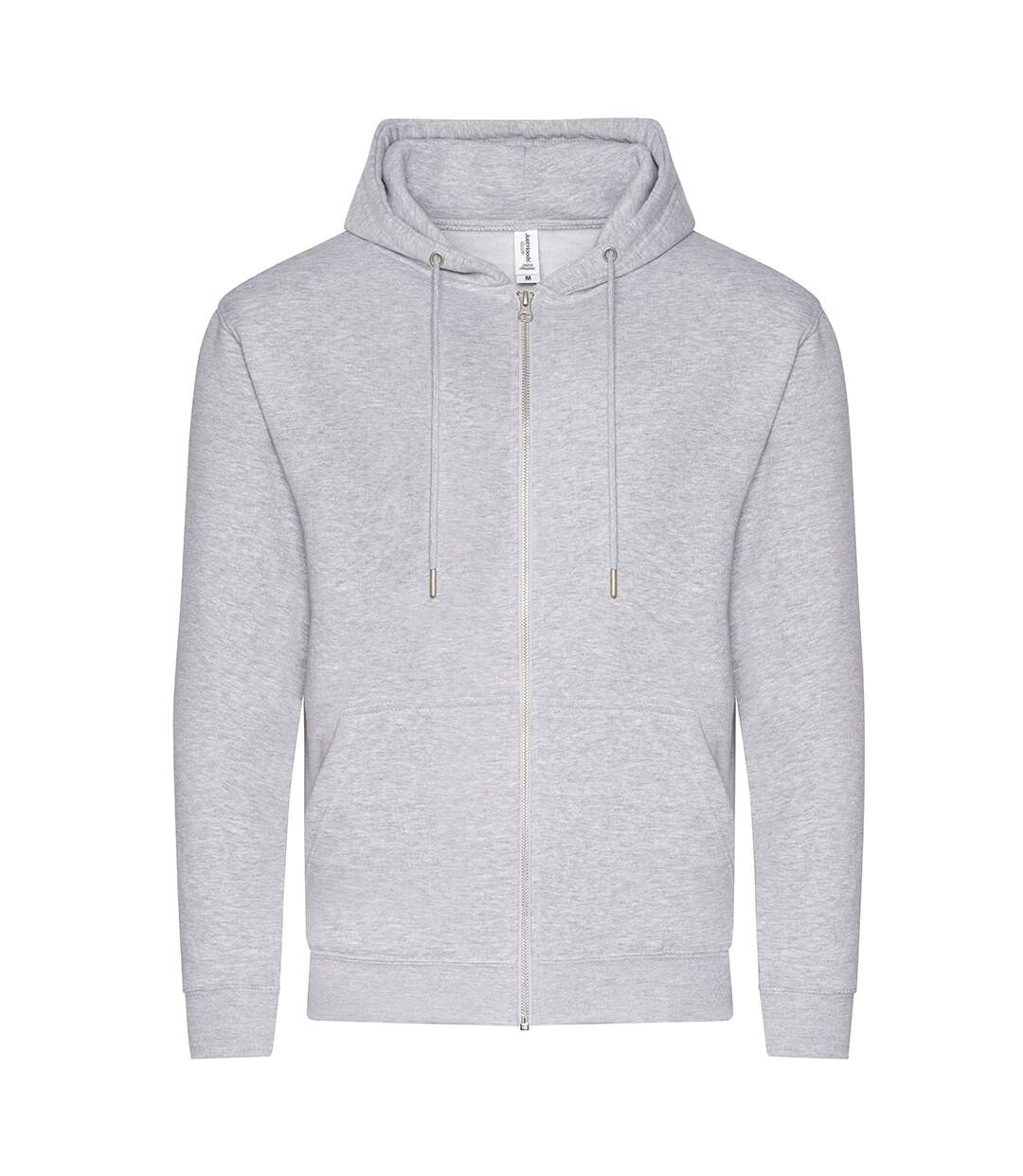 Unisex adult heather organic hoodie heather grey Awdis-1