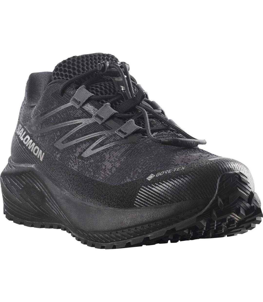 Womens/ladies Flow Gravel Gtx Trail Running Shoes Black Salomon-4