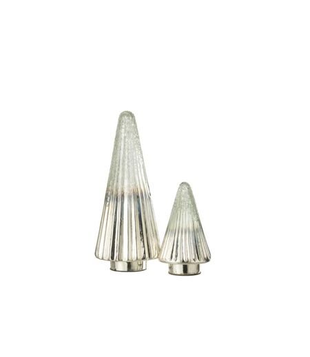 Sapin de Noël Déco Côtelé Althea 36cm Argent