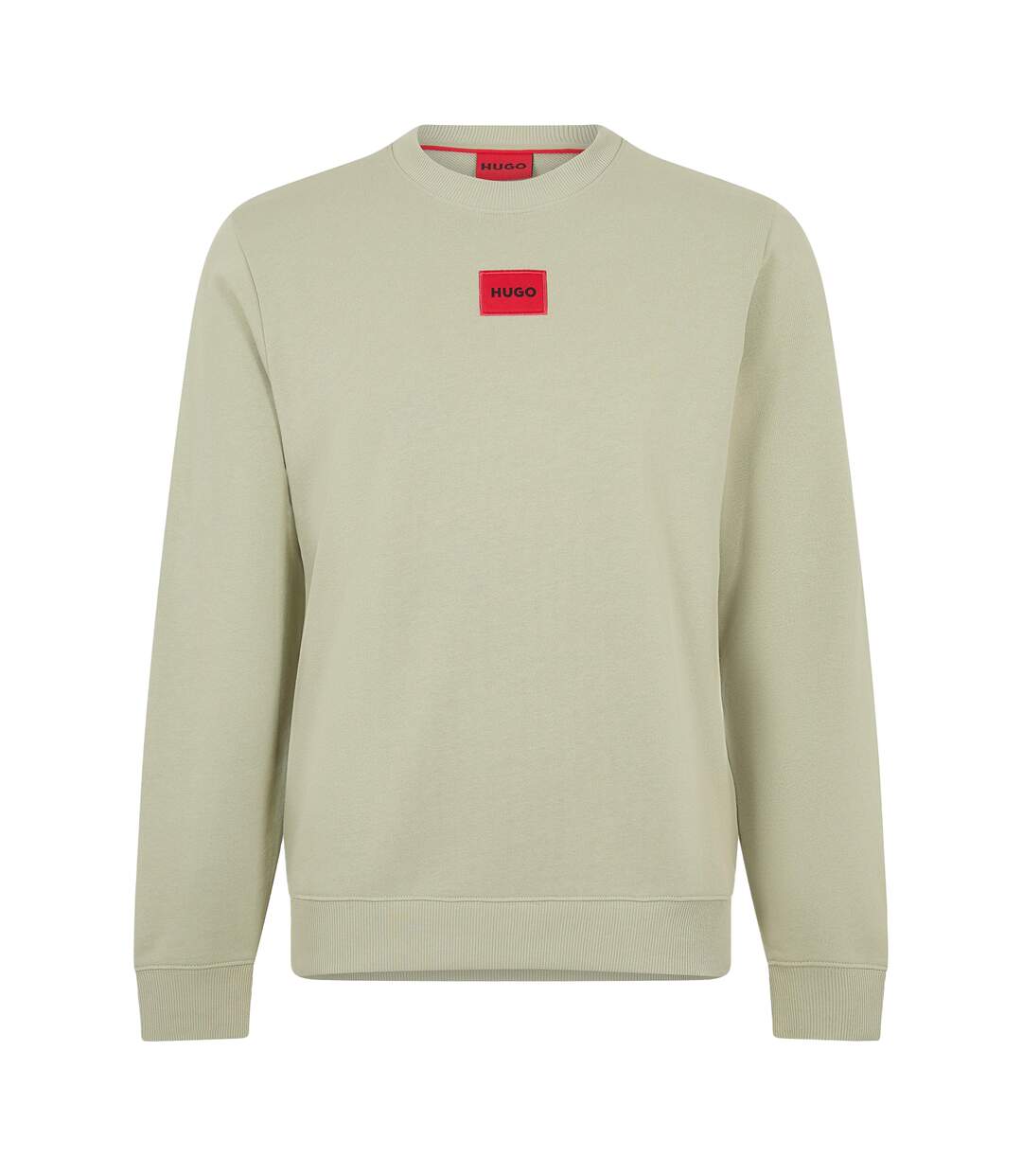 Mens Diragol Crew Neck Sweatshirt Khaki Green Hugo-1