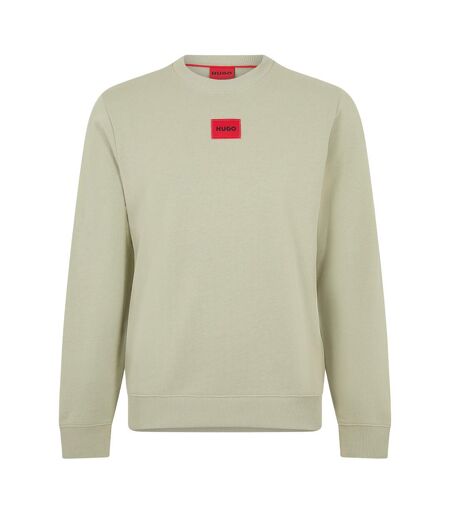 Mens Diragol Crew Neck Sweatshirt Khaki Green Hugo