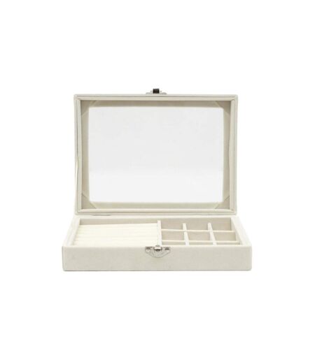 Boîte à Bijoux Feutrine 20cm Blanc