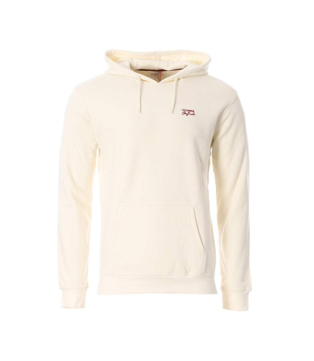 Sweat à Capuche Écru Homme Lee Cooper Odalo - 4XL-1