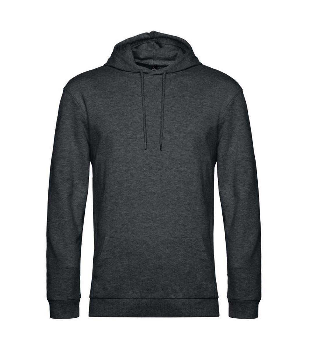 Sweat à capuche homme anthracite chiné B&C