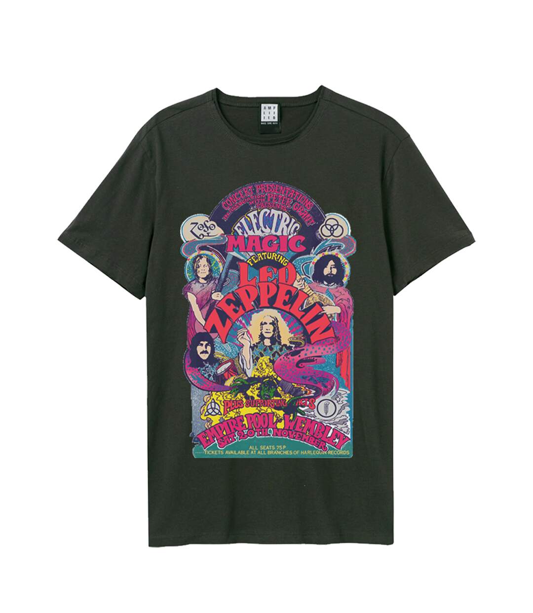 T-shirt Electric Magic Adulte Charbon Amplified-1