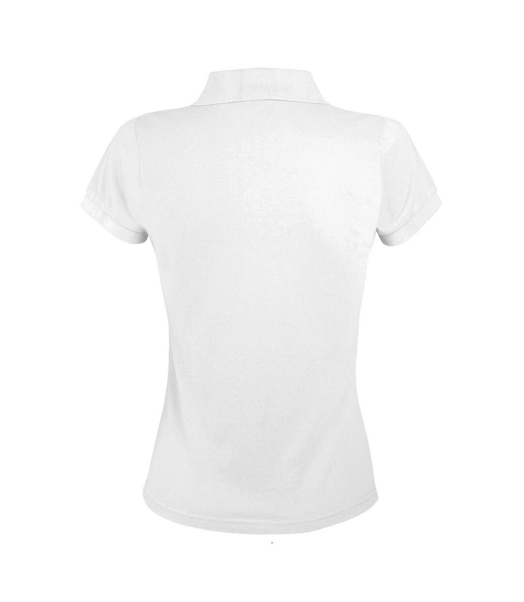 Polo manches courtes prime femme blanc SOLS-2