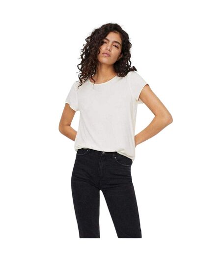 Blouse Manches Courtes Femme Blanc Neige Vero Moda