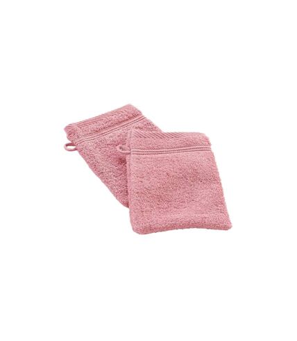 Lot de 2 Gants de Toilette Tendresse 15x21cm Bois de Rose