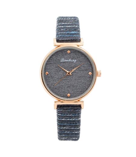 Montre pour Femme Couleur Bleu Strass CHTIME