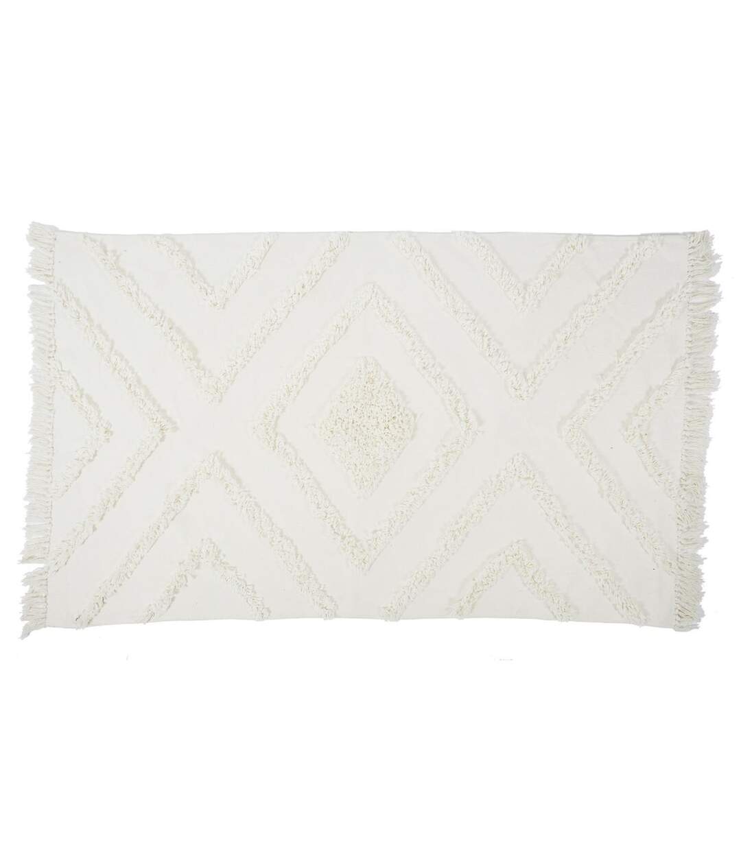 Tapis Déco Tufté Ethnique 120x170cm Écru-1