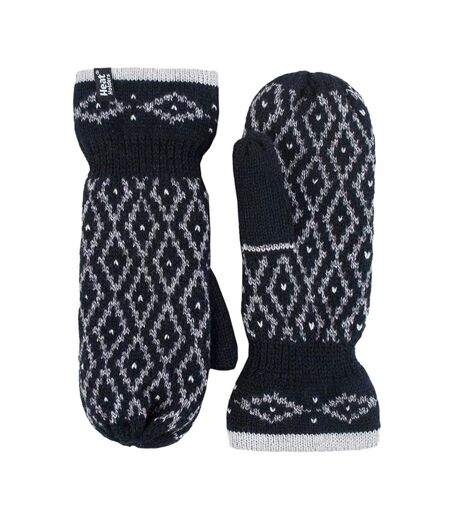 Ladies Knitted Fleece Lined Winter Warm Thermal Mittens