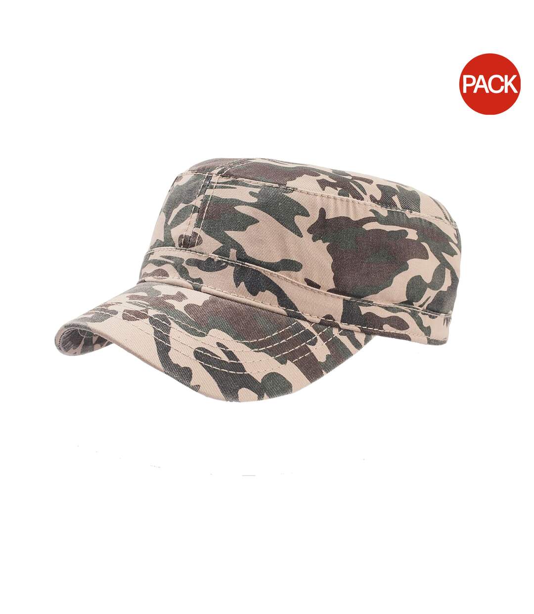 Lot de 2  casquettes militaire adulte camouflage beige Atlantis-1