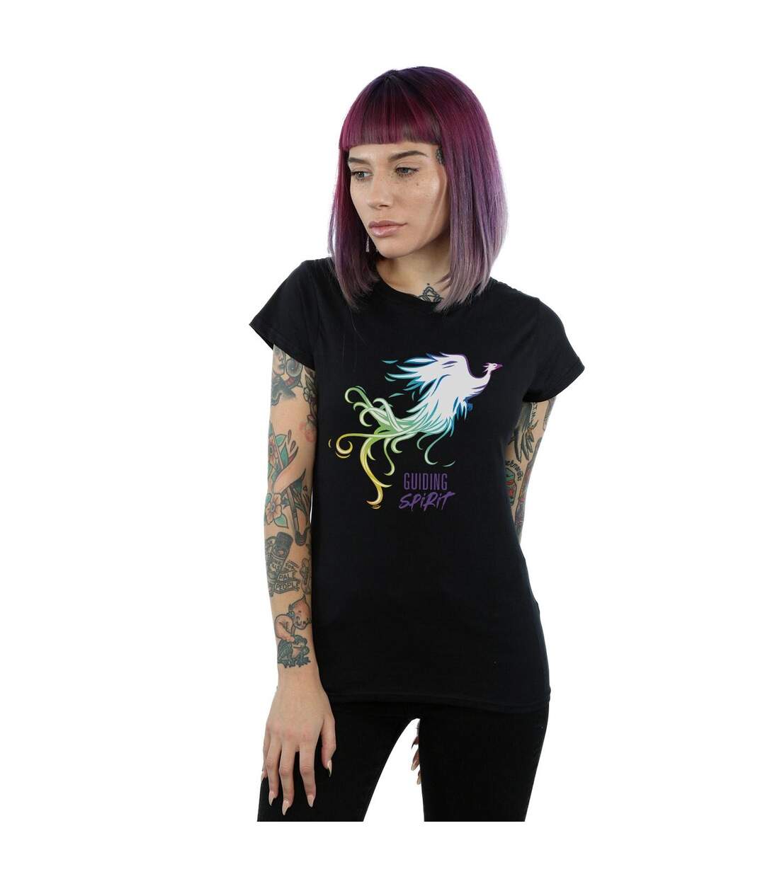 Disney Femme/Les femmes Mulan Movie Phoenix Guiding Spirit - T-shirt en coton (Noir) - UTBI30721-2