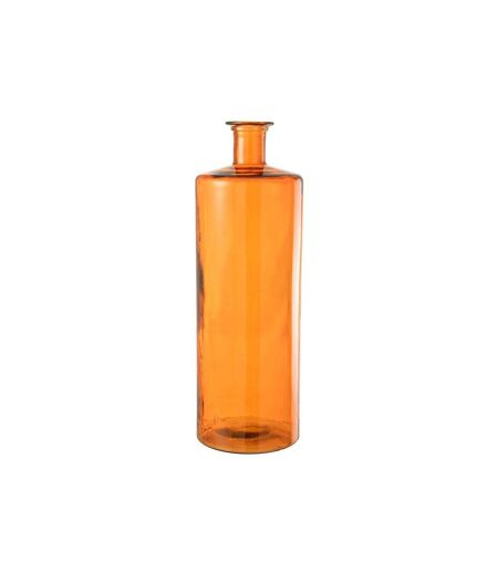 Paris Prix - Vase Déco En Verre bouteille 74cm Orange