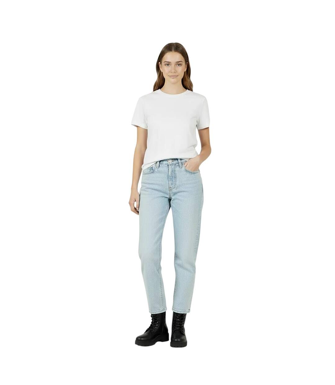 Womens/ladies 501 5 Pockets Straight Leg Jeans Stepped Away Levis-1