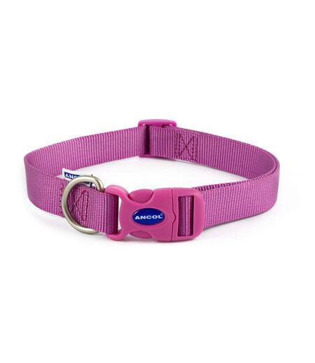 Ancol Heritage Nylon Adjustable Dog Collar (Purple) (0.6 x 7.9-11.8in) - UTVP9400