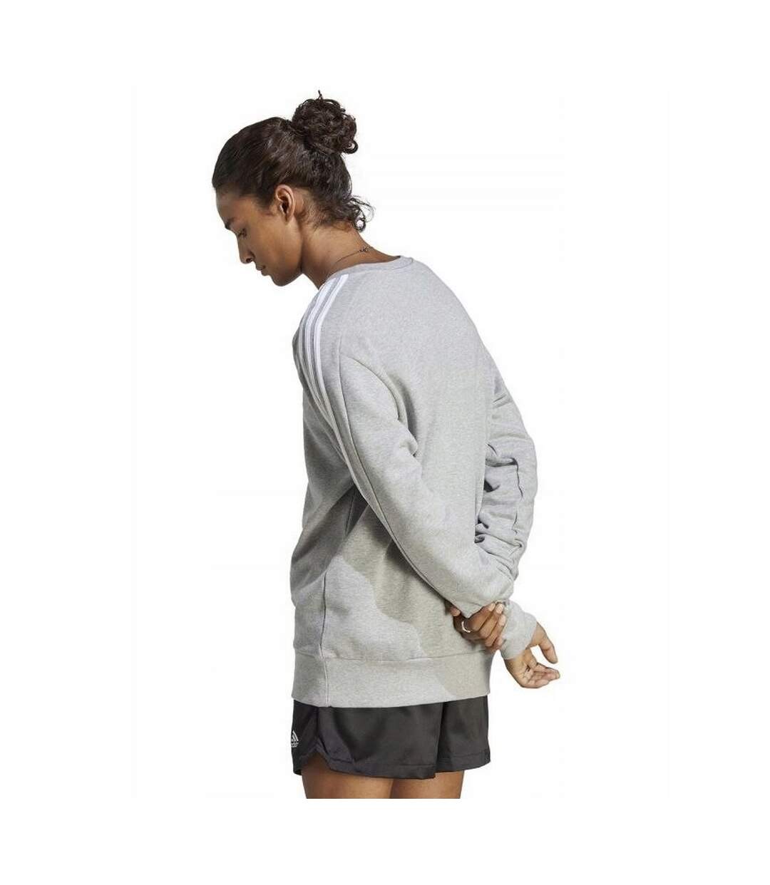 Sweat Style 3 Rayures Essentials Homme Gris Argenté Adidas-3