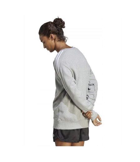 Sweat Style 3 Rayures Essentials Homme Gris Argenté Adidas