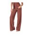Pantalon Motif/style Fines Rayures Femme Rouge Pastel I Saw It First-2